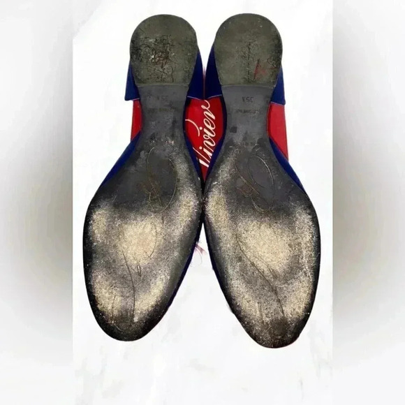 Roger Vivier Navy Satin Crystal Buckle Ballet Flats | EU 35.5 (Fits 36.5) - Picture 4 of 6